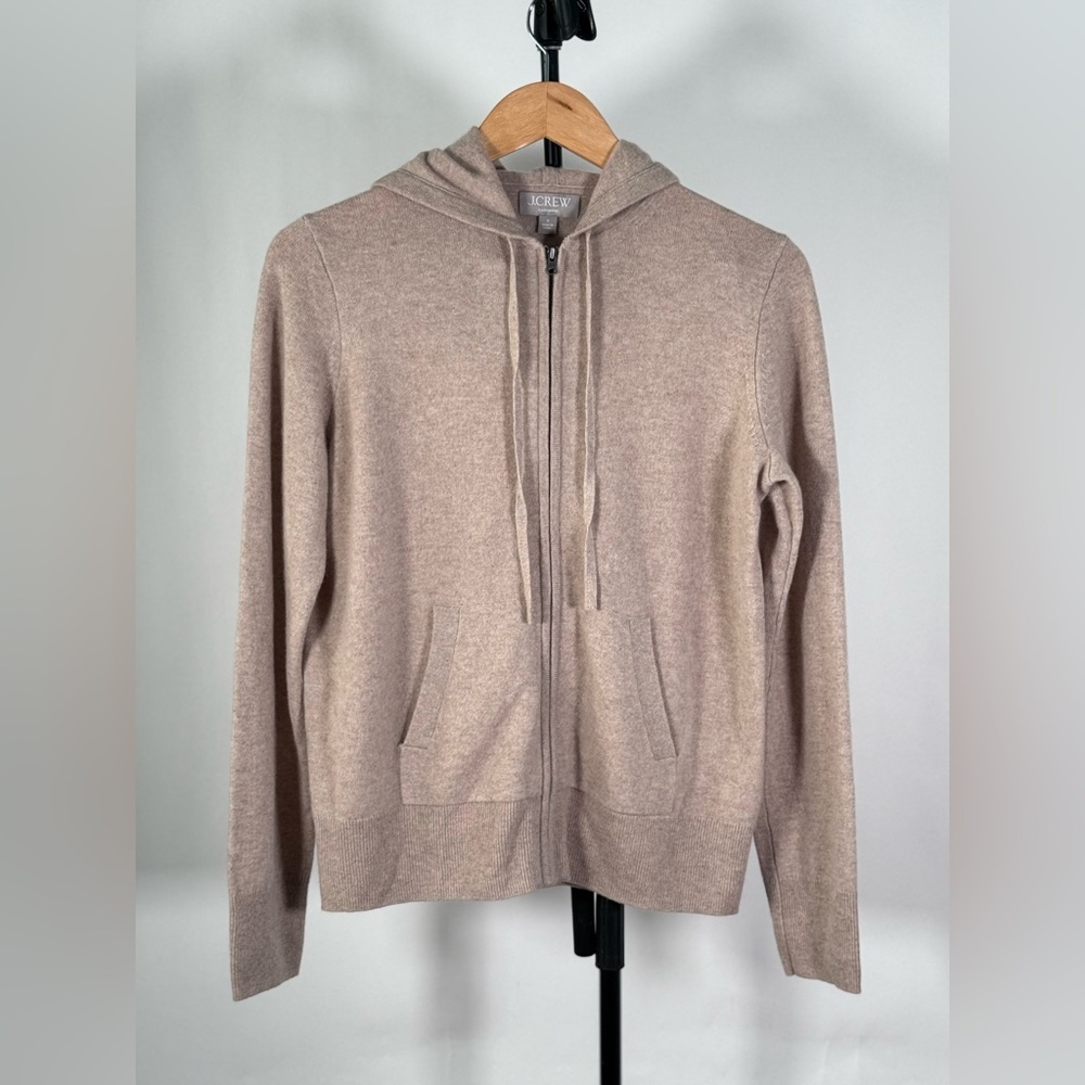 New NWT JCrew Cashmere full-zip sweater-hoodie - Picture 2 of 5